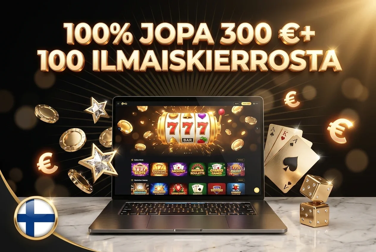 100% JOPA 300 €+ 100 ILMAISKIERROSTA